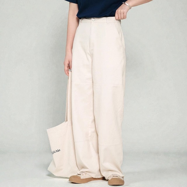 カットオフヘムワイドストレートパンツ    F0138