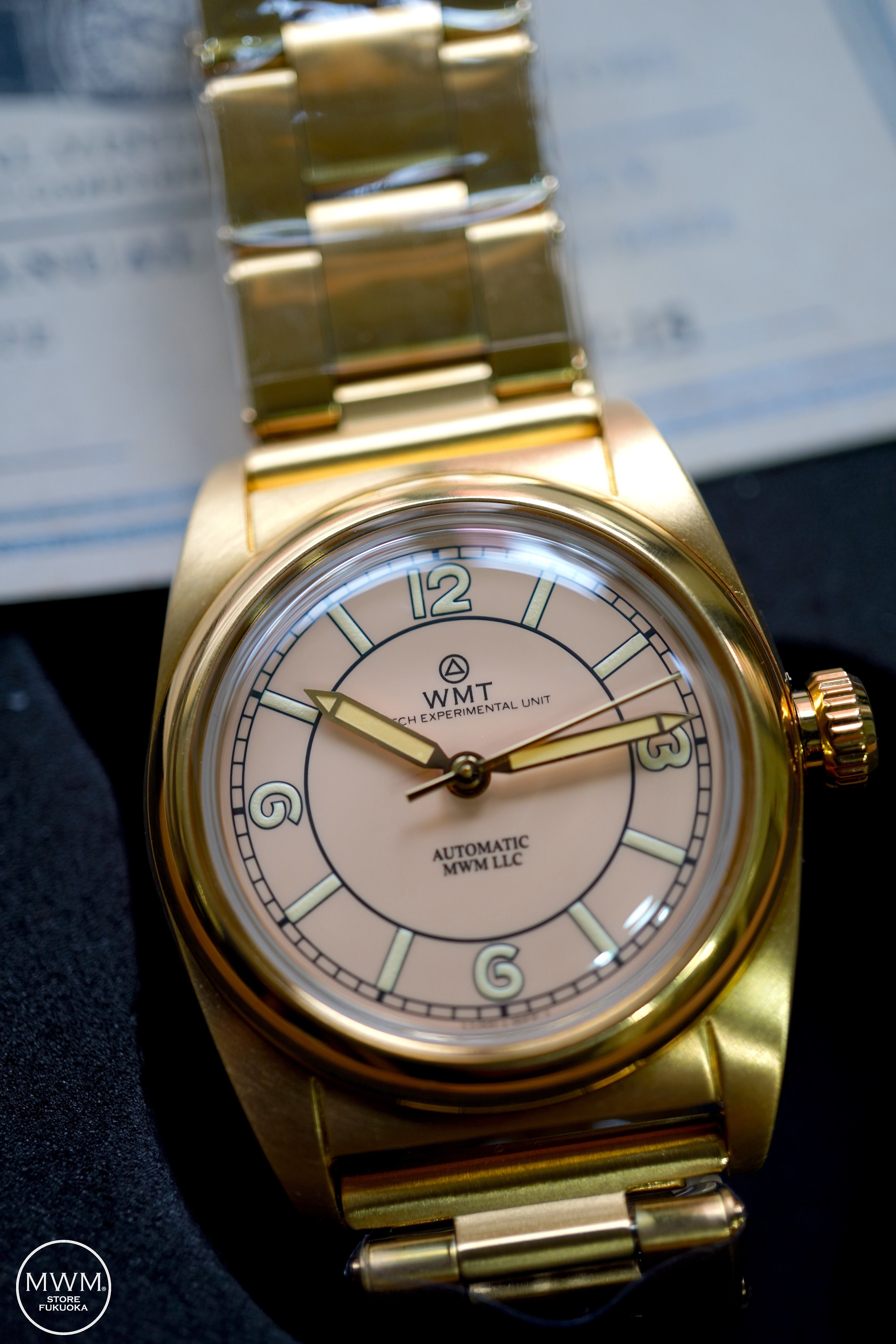WMT WATCHES W15 Salmon Dial Gold Plated 【rebuild】by MWM | MWM 