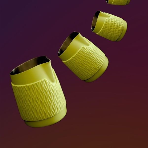 WPM ハンドルレスミルクピッチャー 450mL ラウンドスパウト ( 06 ROUND