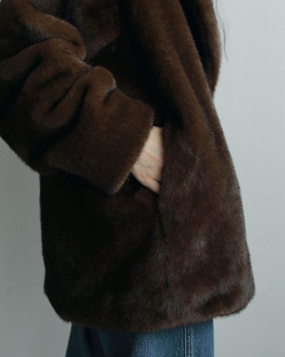 anuke(アンヌーク) Eco Minkfur Jacket | サウスオレンジ｜メンズ