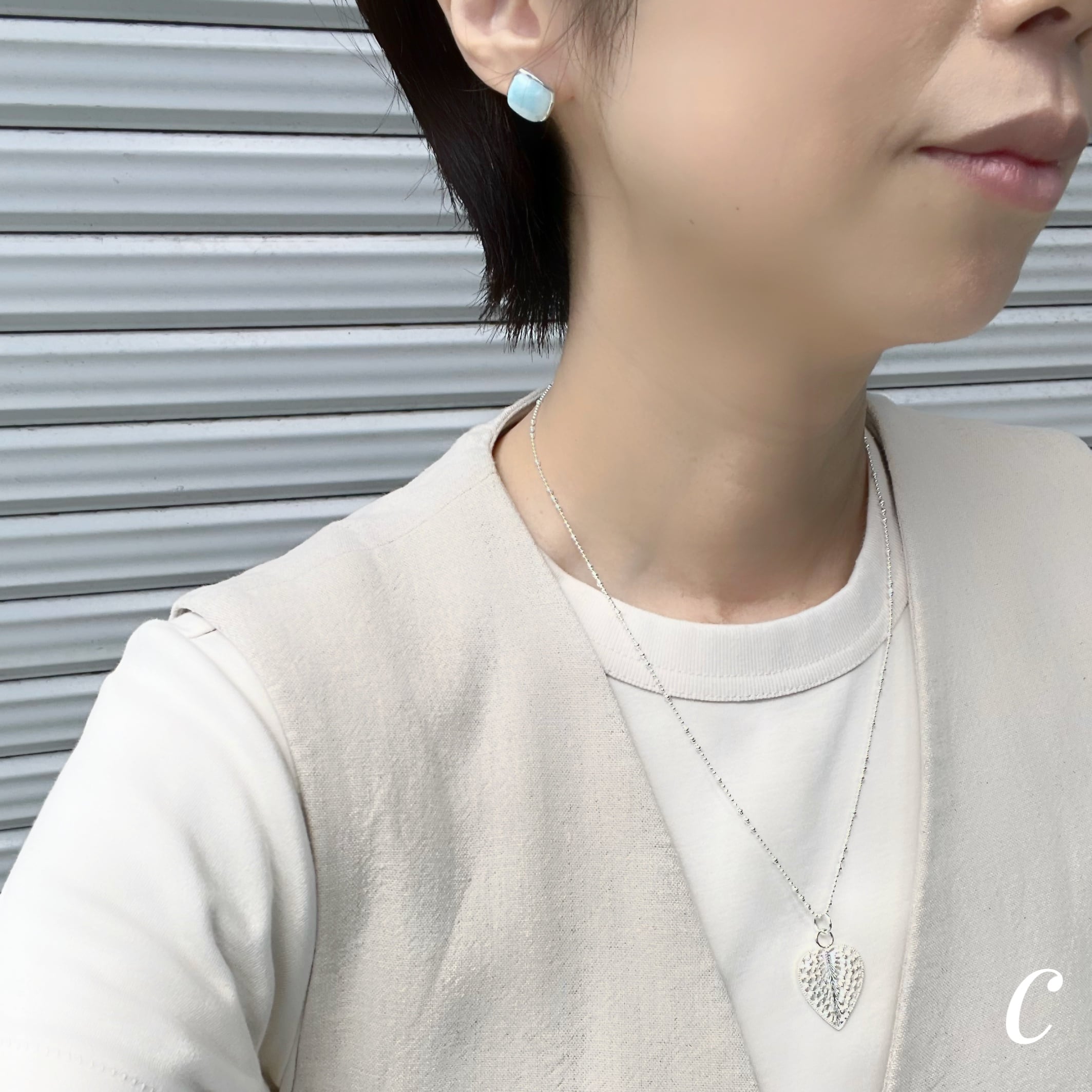 ラリマースクエア 1.3×1.3cm スタッド ピアス | 【公式通販】鎌倉の