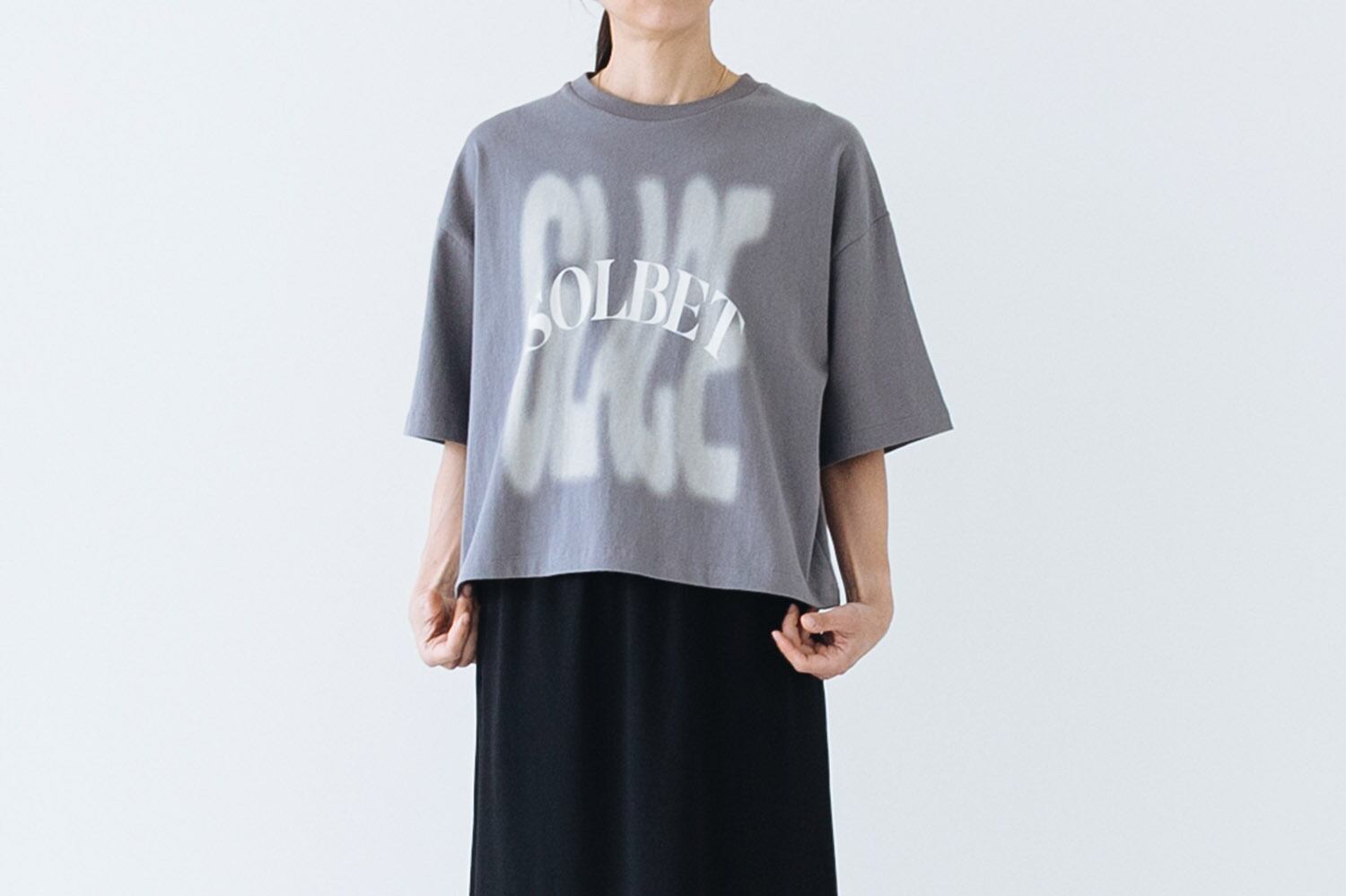 オーガニックコットン ボックスプリントTEE "GLACE SALBET"