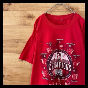 【MLB】セントルイス・カージナルス 2006 ワールドシリーズチャンピオン プリント Tシャツ メジャーリーグ us古着