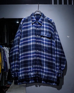 【add (C) vintage】80's〜90's Beautiful Ombre Check Vintage L/S Shirt