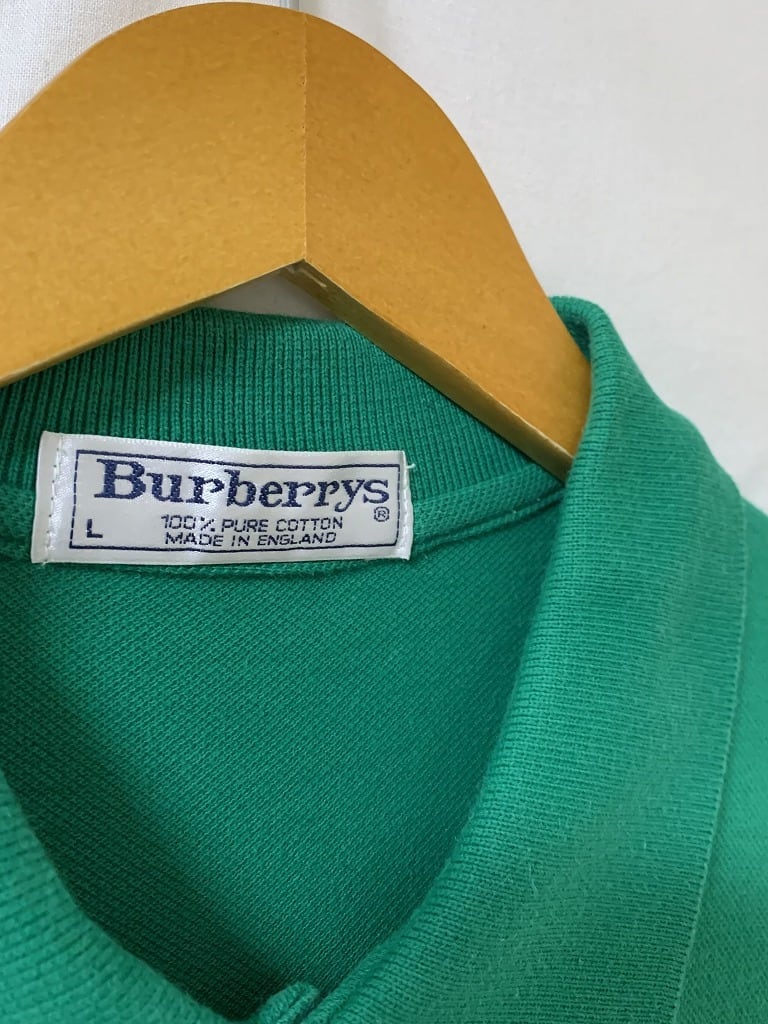 1980~90's Embroidery Design Short Sleeve Polo Shirt "Burberrys"