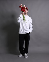 【#Re:room】FLOWER ARM EMBROIDERY LONG SLEEVE［REC886］