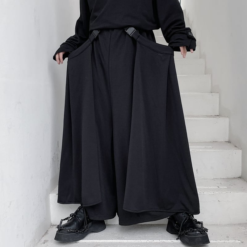 ゴスロリ通販 With U メンズ ワイドパンツ 春服 ゴスロリ系 レトロ 病みかわいい ストリート系 原宿系 10代 20代 ゴスロリ服 病み服