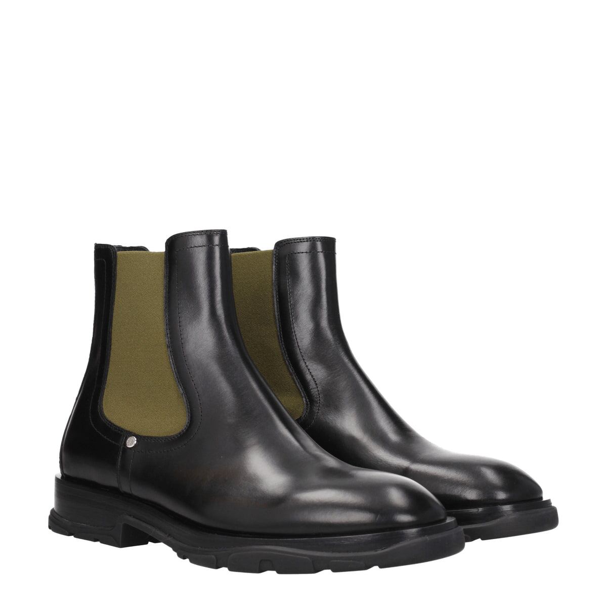 【新品】ALEXANDER MCQUEEN アレキサンダーマックイーン メンズ アンクルブーツ レザー ブラック 728257WHSWN1572