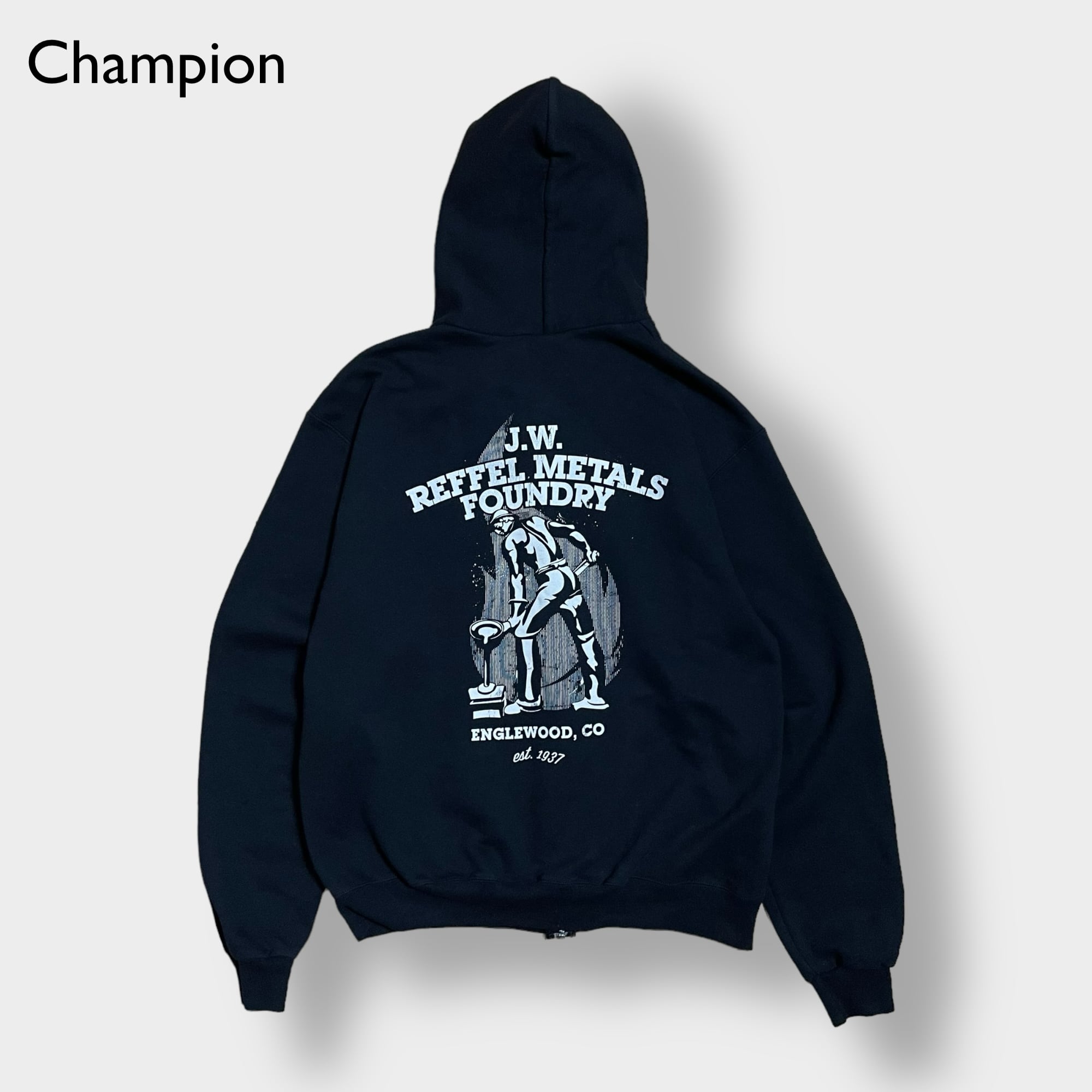 Champion 企業系 スウェット ジップアップ フルジップ パーカー ワン