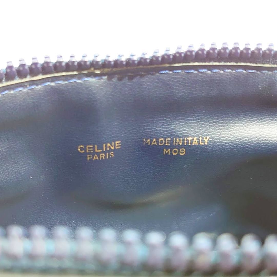CELINE セリーヌ 馬車柄 ポーチ Cマカダム クラッチバッグ キャンバス 