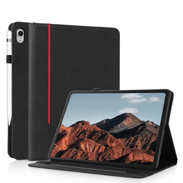 【CASAFUNY】iPad 11世代/10世代 ケース(A16)11インチ 2025/10.9インチ 2022 耐衝撃 PUレザー カバー ipad a16 ケースApple Pencil 収納可能 オートスリープ/ウェイク機能対応 おしゃれ 軽量 薄型 シンプル ビジネス風 傷つけ防止 カードポケット(ブラック)