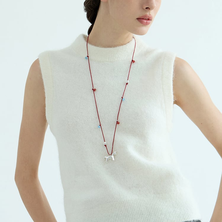 ホースチャーム ロングネックレス No.5507