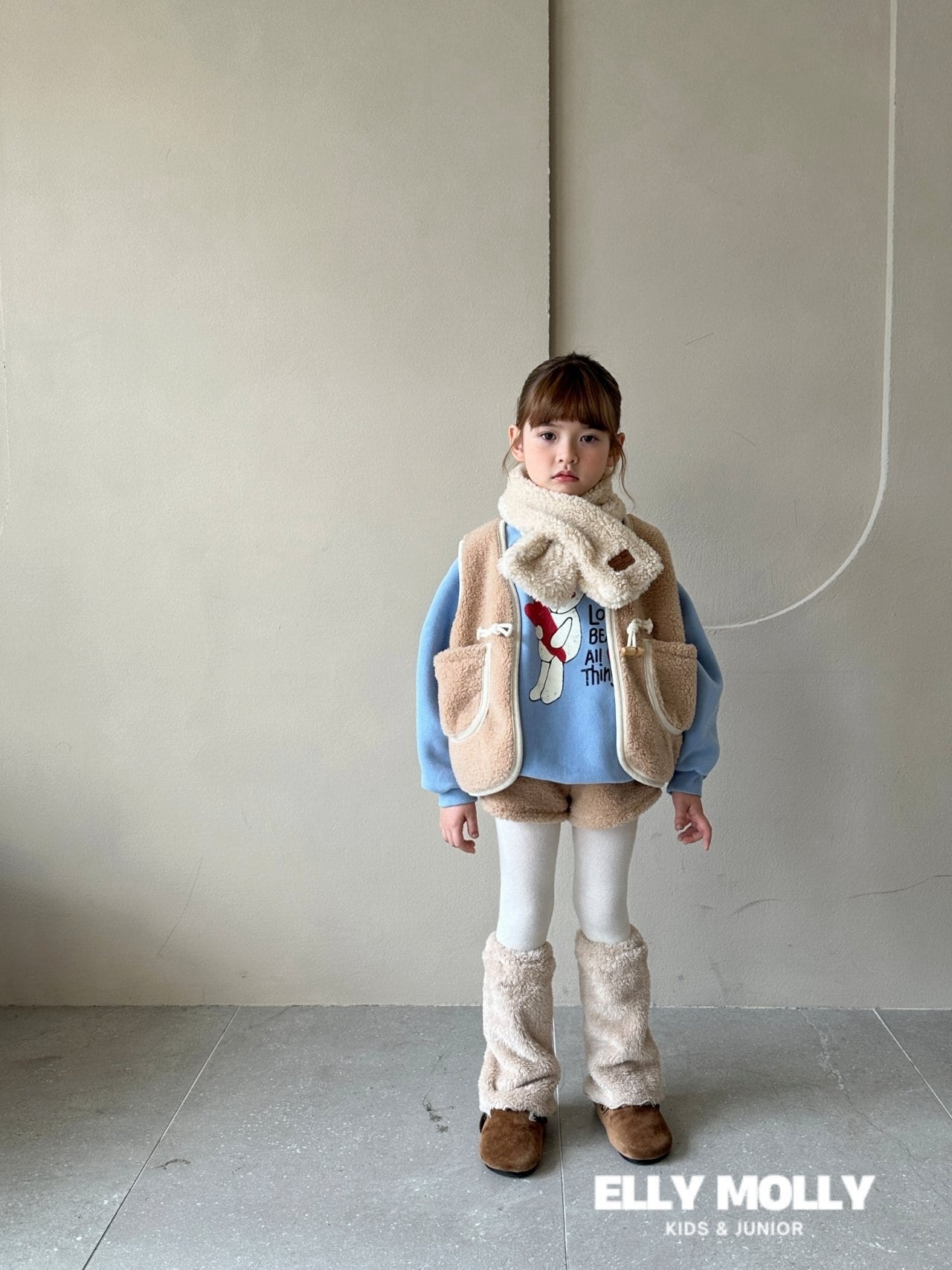 sold out»ブラック«elly molly» ボアレッグウォーマー3colors | capucapu