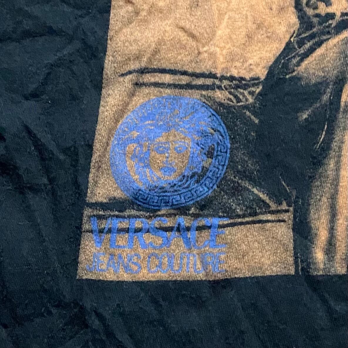 vintage VERSACE JEANS COUTURE art-deco style print cut and