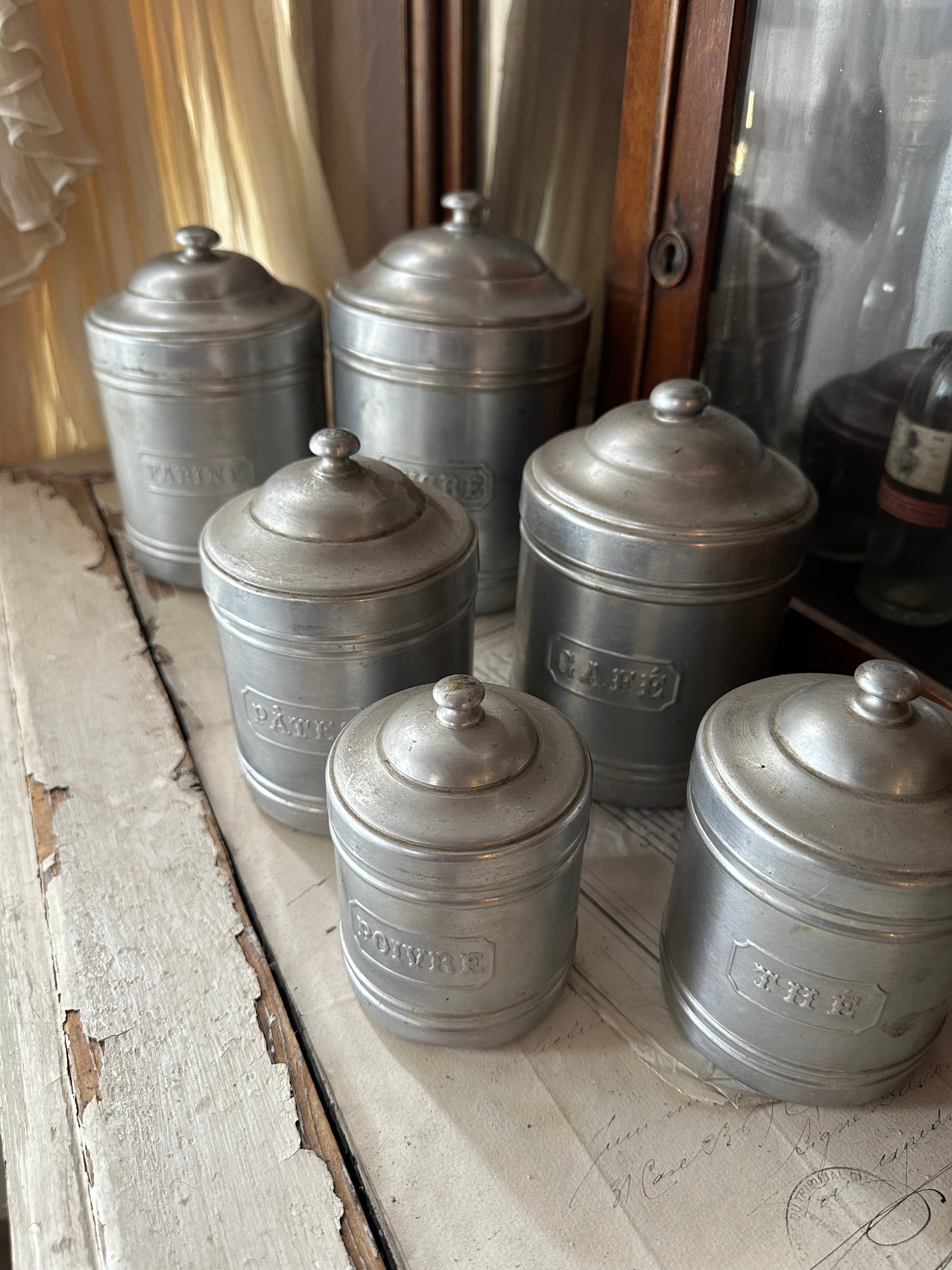 アルミキャニスター 6個SET | Brocante de La Cocotte （フランス