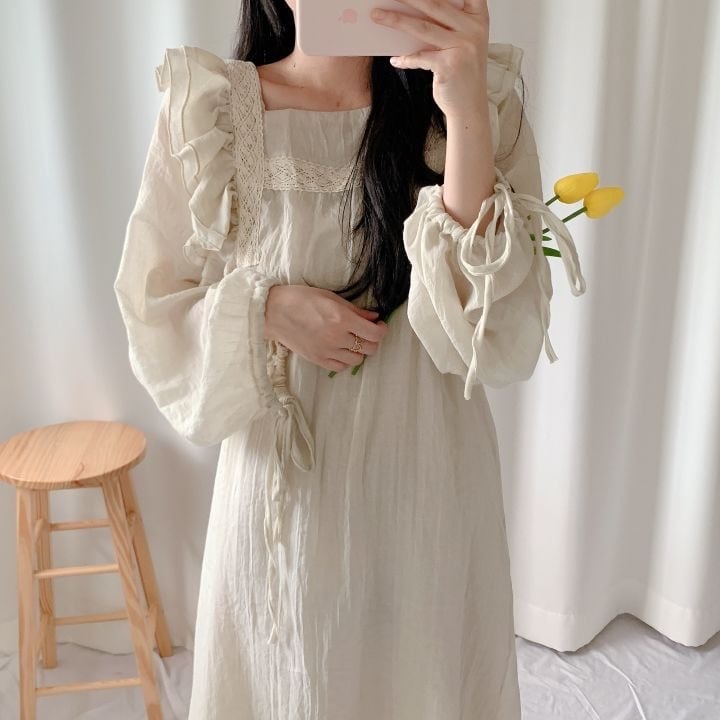 Romantic One Peace Home Were ワンピース ホーム ルームウェア パジャマ 韓国 Tokki Maeul トッキマウル 韓国雑貨通販サイト Romantic One Peace Home Were ワンピース ホーム ルームウェア パジャマ 韓国 Tokki Maeul トッキマウル 韓国雑貨通販サイト