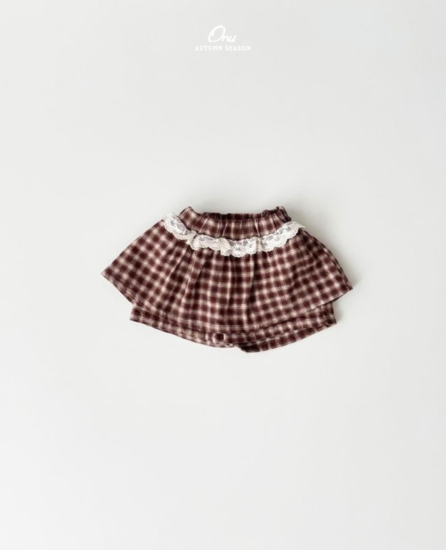 チェックキュロットパンツ