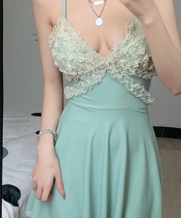 room306contemporary リブワンピース水着 グリーン room306contemporary リブワンピース水着 グリーン