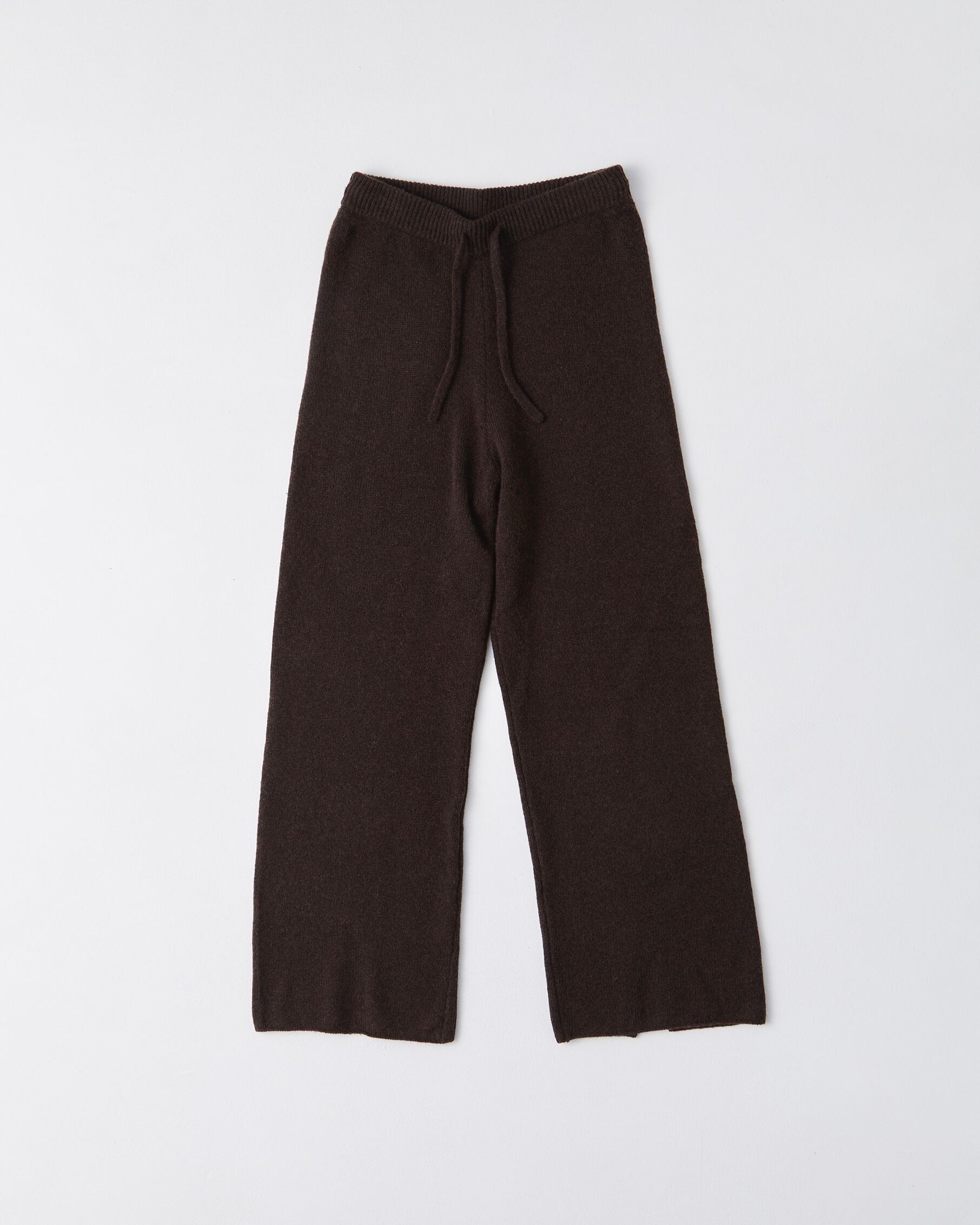 Knitted Straight Pants(BROWN) | selenahelios 