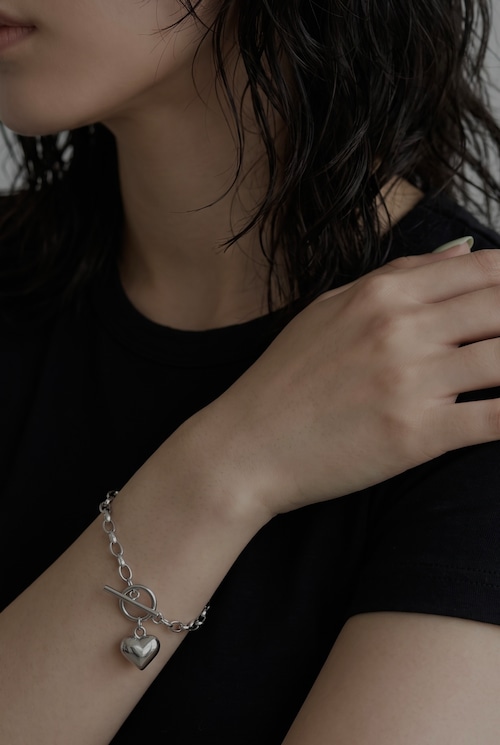 ハートチェーン シルバーブレスレット Silver925