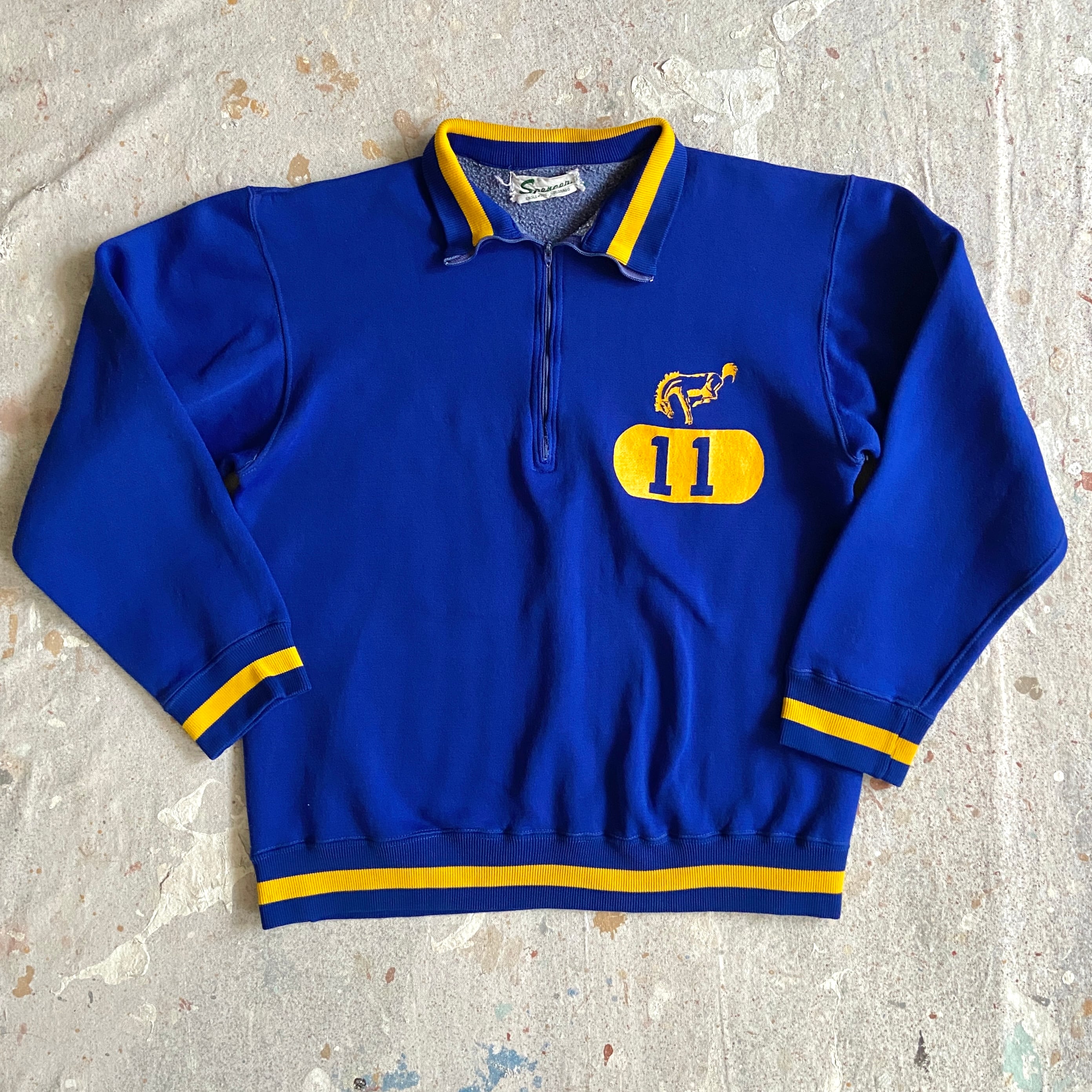 1970s Vintage Half Zip Sweatshirt Pullover M位 F805