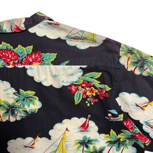 VAN HEUSEN black cotton hawaiian shirt