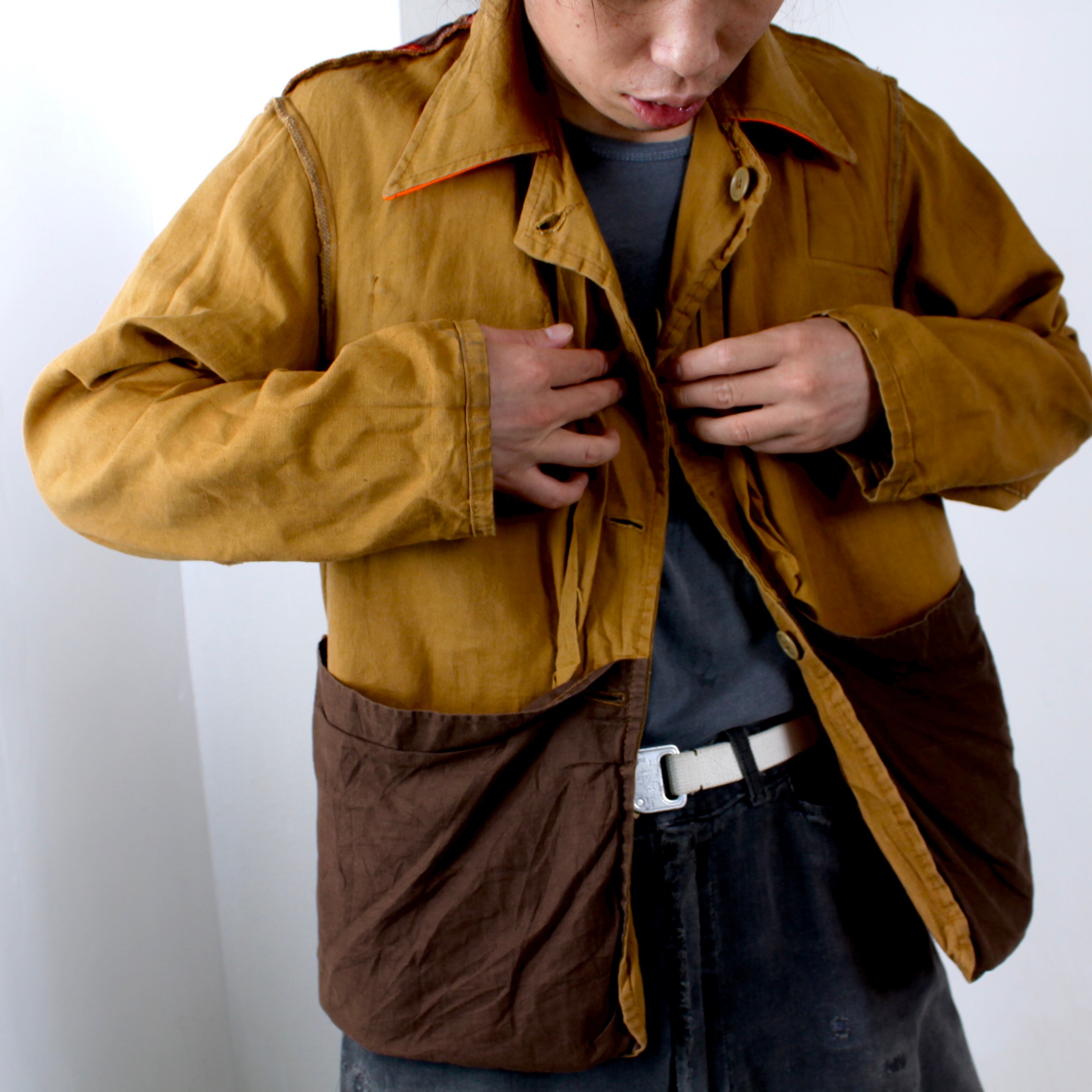 0269. 1970's red head brown duck hunting jacket 70s 70年代 レッド
