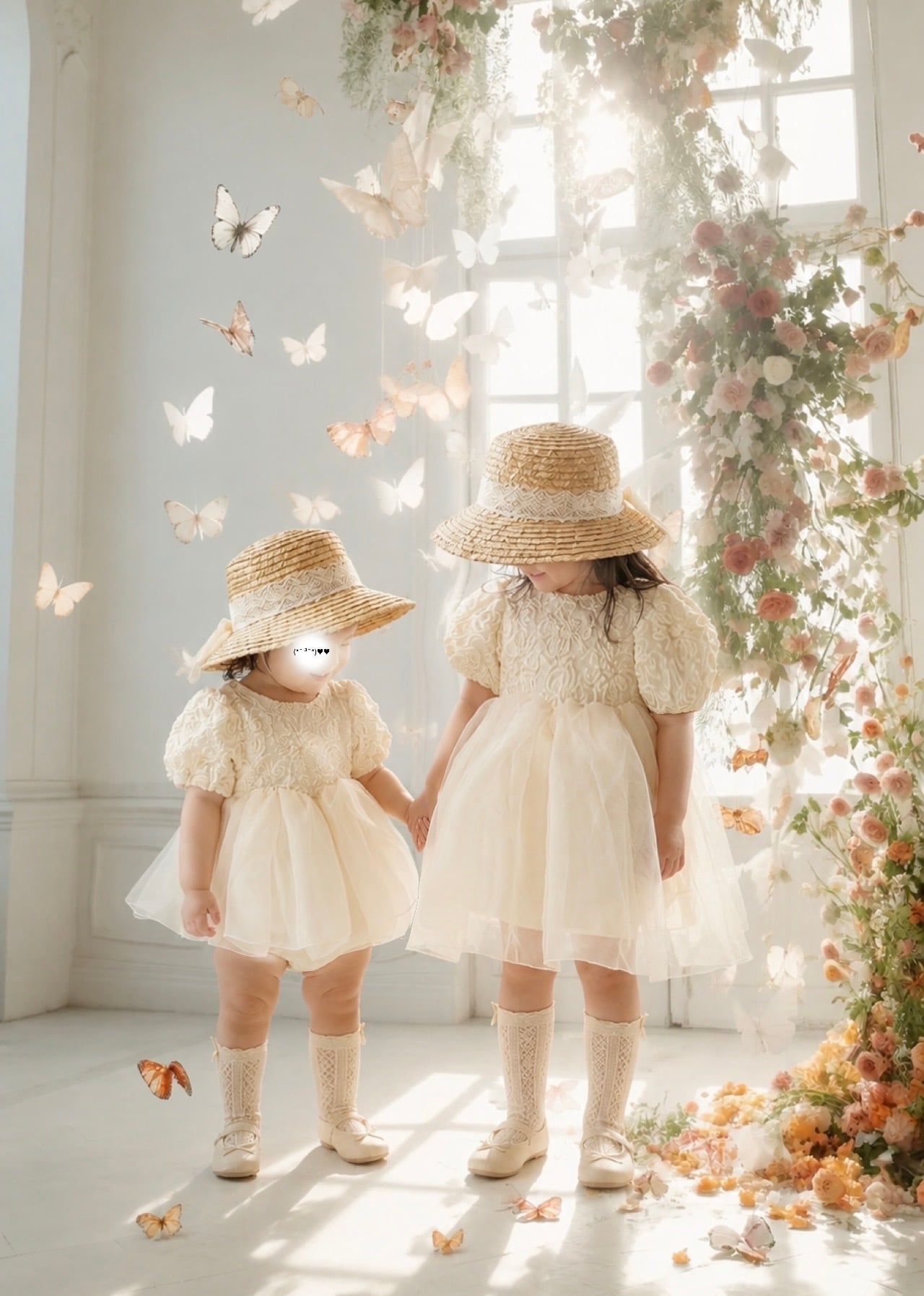 即納】Shinny fleurs suit and dress チュールロンパース/ チュール