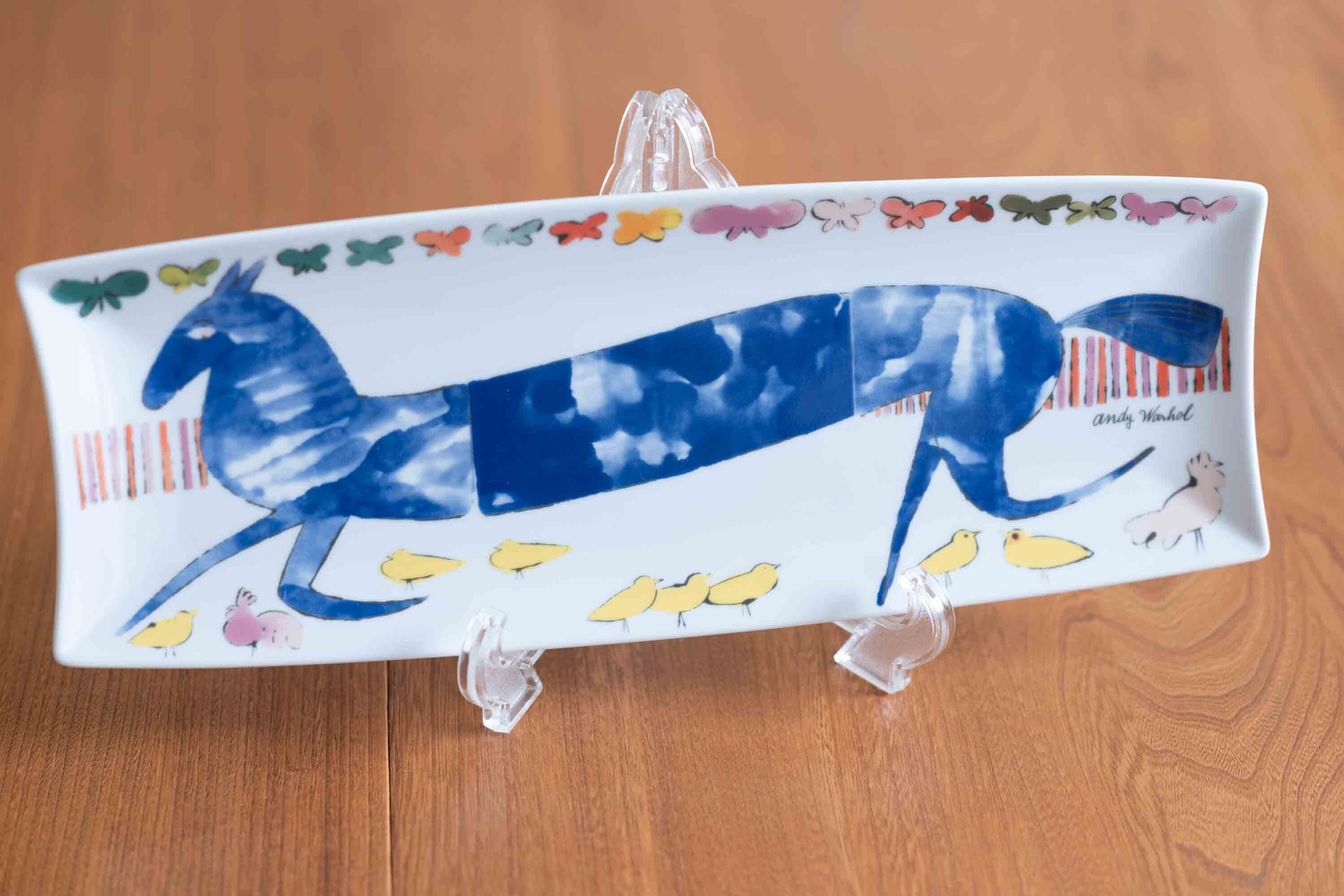 Rosendahl(ローゼンダール) 社製  　ANDY WARHOL　アンディー・ウォーホルデザイン 「Blue hose」青い馬シリーズ