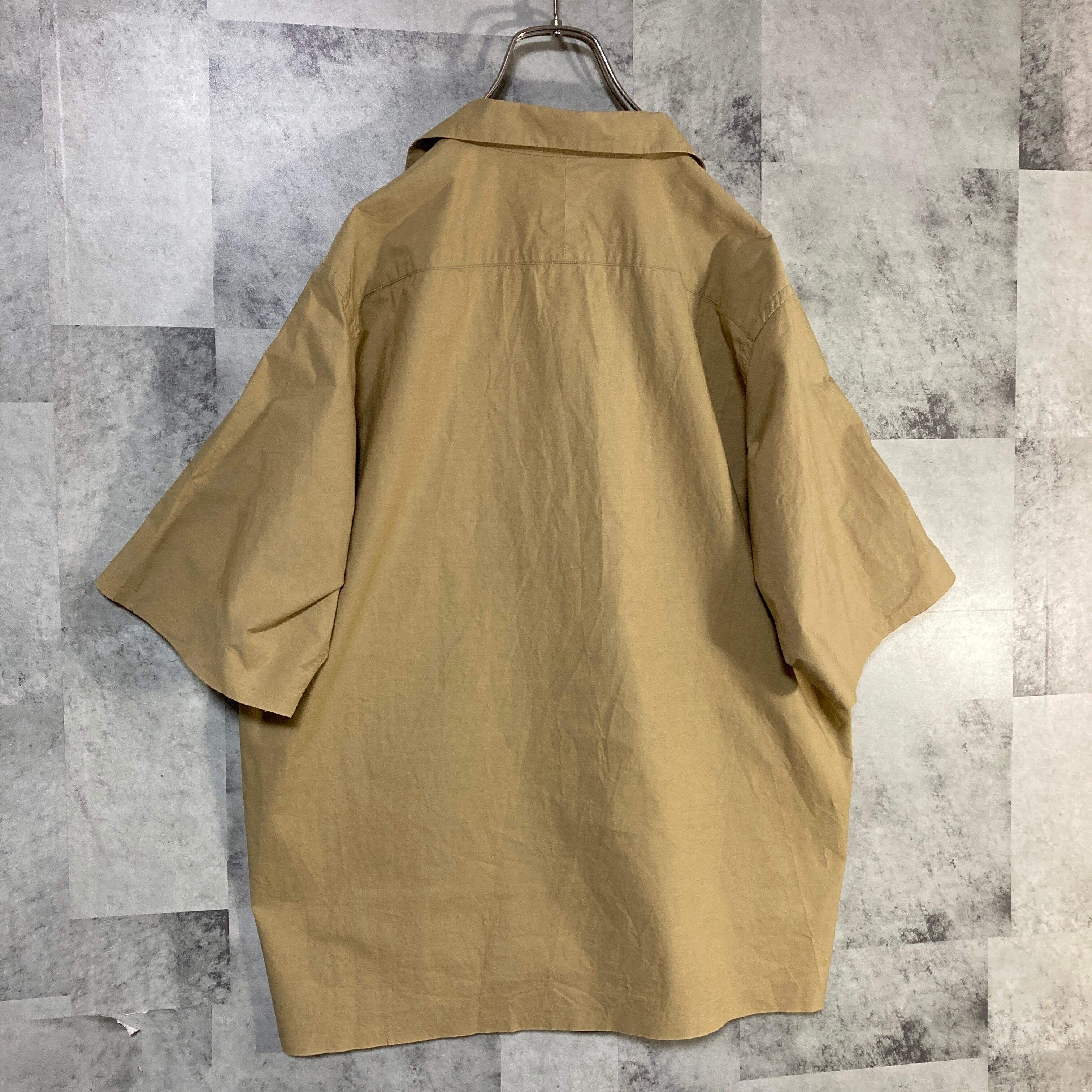 日本製 AURALEE オーラリー 半袖オープンカラーシャツ コットン