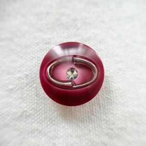 ディープピンク オーバルシルバー 20㎜