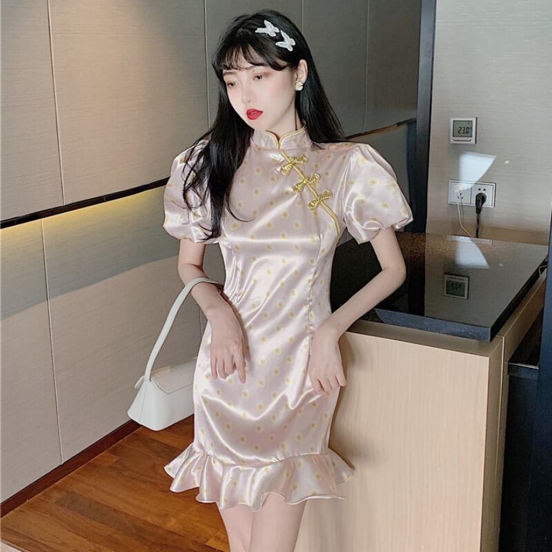 スタンダードショートスカート ドレス レディース レトロ ハンチェンe89581114262