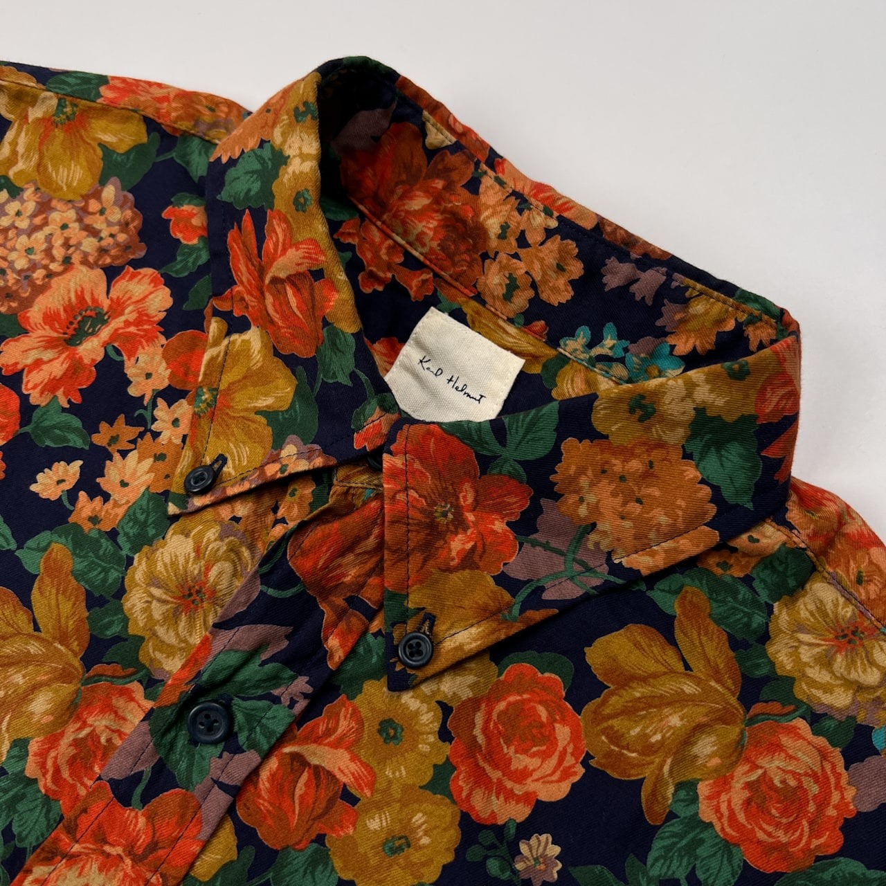 Karl Helmut カールヘルム 花柄 総柄 BD 長袖シャツ サイズ M /メンズ/ピンクハウス/日本製/マルチ
