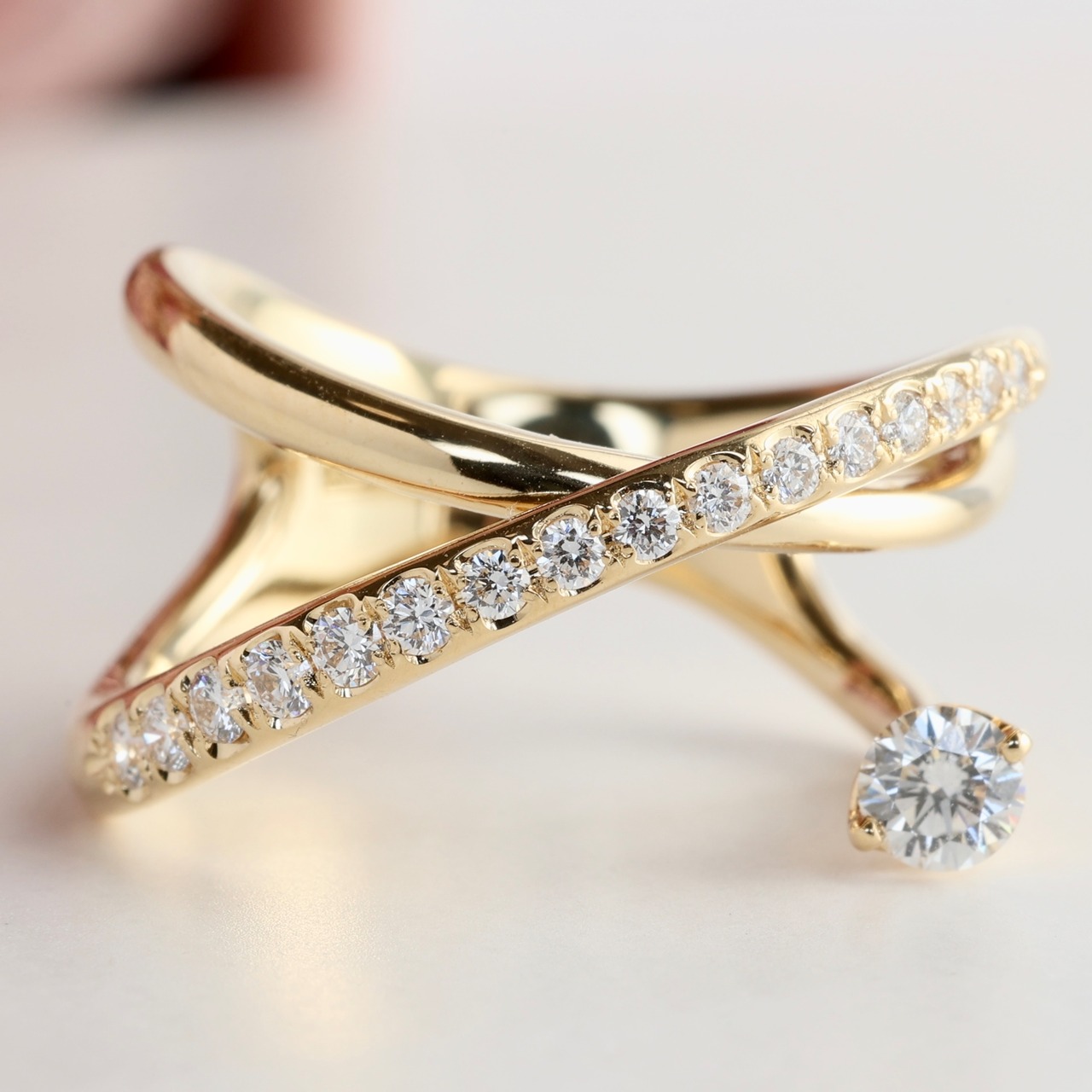 K18 YG コデラトモコ ダイヤモンド 0.28ct リング 小寺智子 カシケイ 