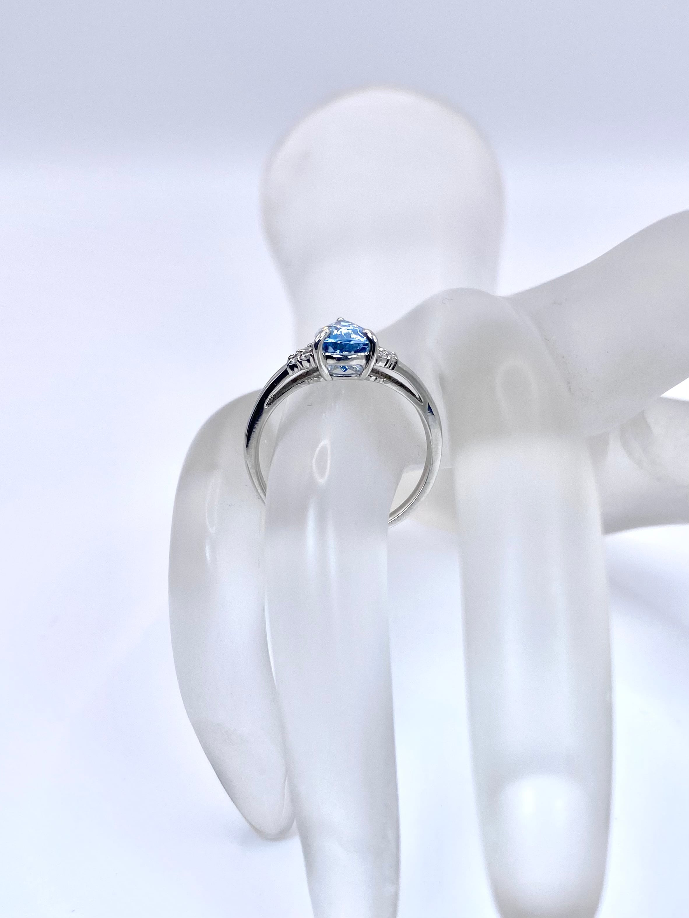 サンタマリア アクアマリン 1.23ct/ダイヤモンド 計0.08ct Pt900