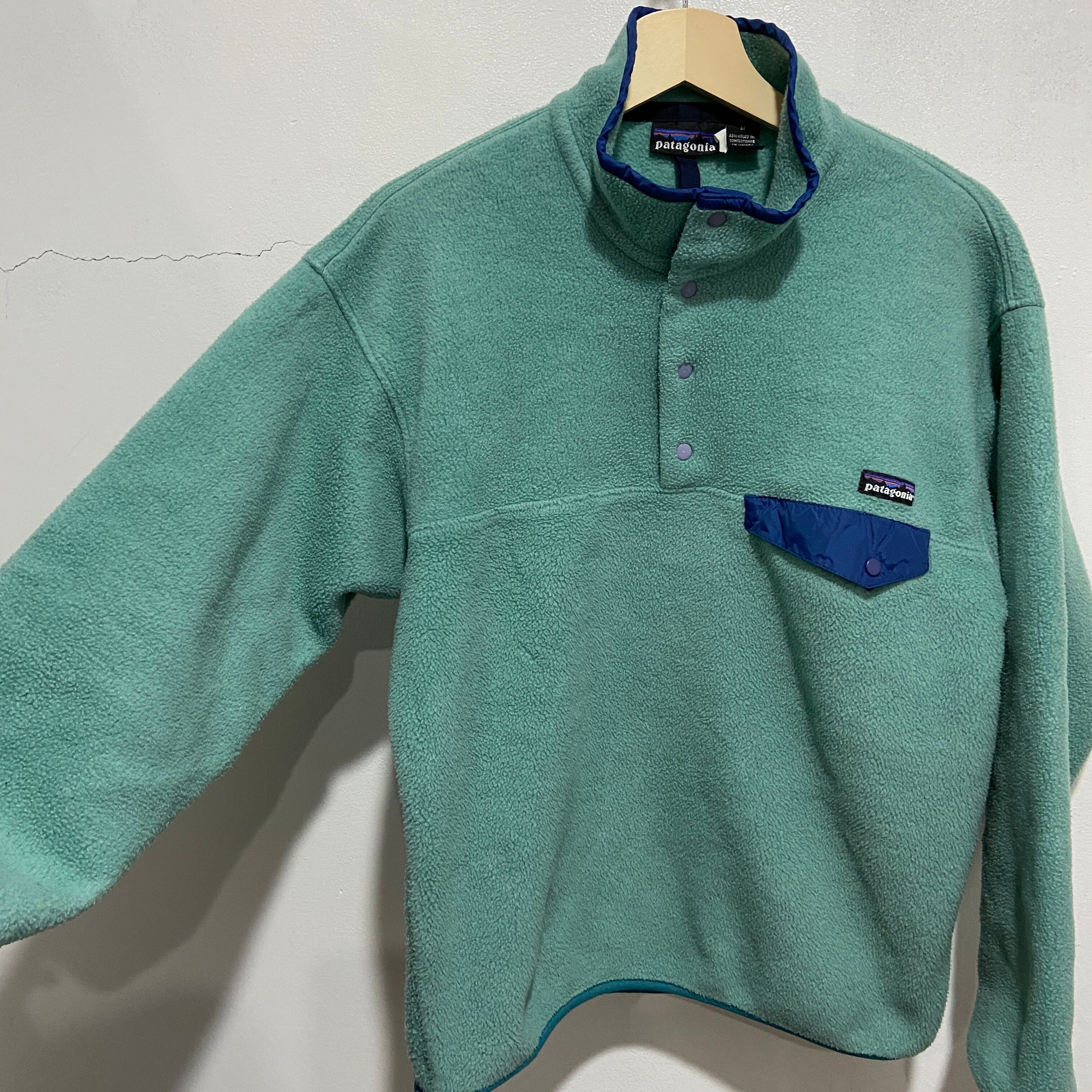 送料無料』patagonia パタゴニア 雪なし スナップT 94年製 M フリース