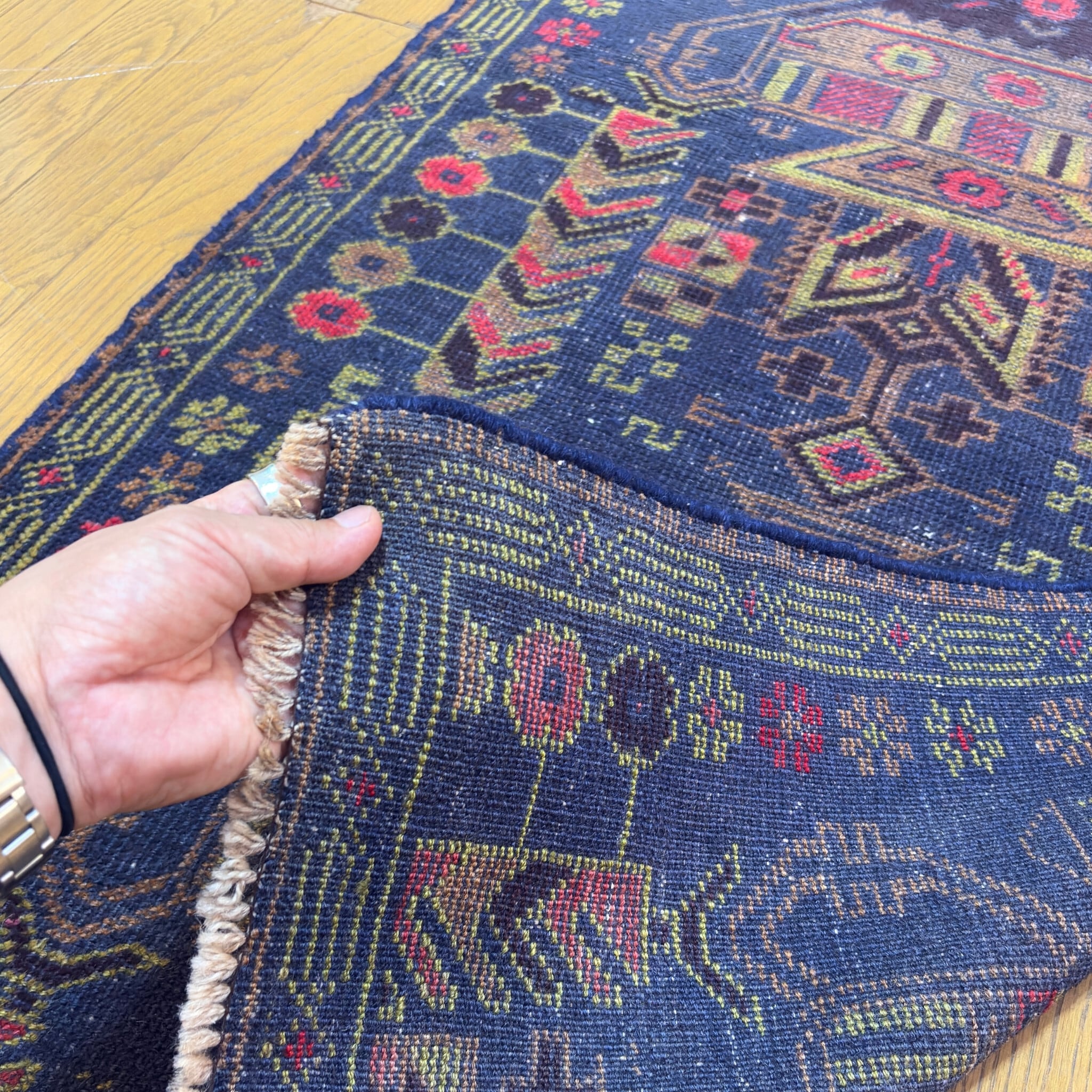 【vintage rug】バルーチ族　ヴィンテージ　アフガン　幾何学模様 vintage rug】バルーチ族 ヴィンテージ アフガン 幾何学模様 vintage