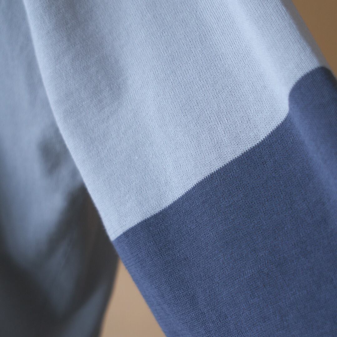 atelier naruse アトリエナルセ コクーンバイカラーニット cocoon bicolor knit ライトグレイxグレイ