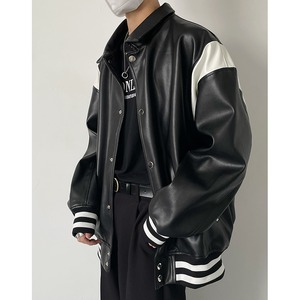 fake leather bicolor design stajan mr0617