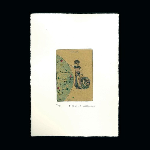 銅版画：イシイアツコ「pleasure」