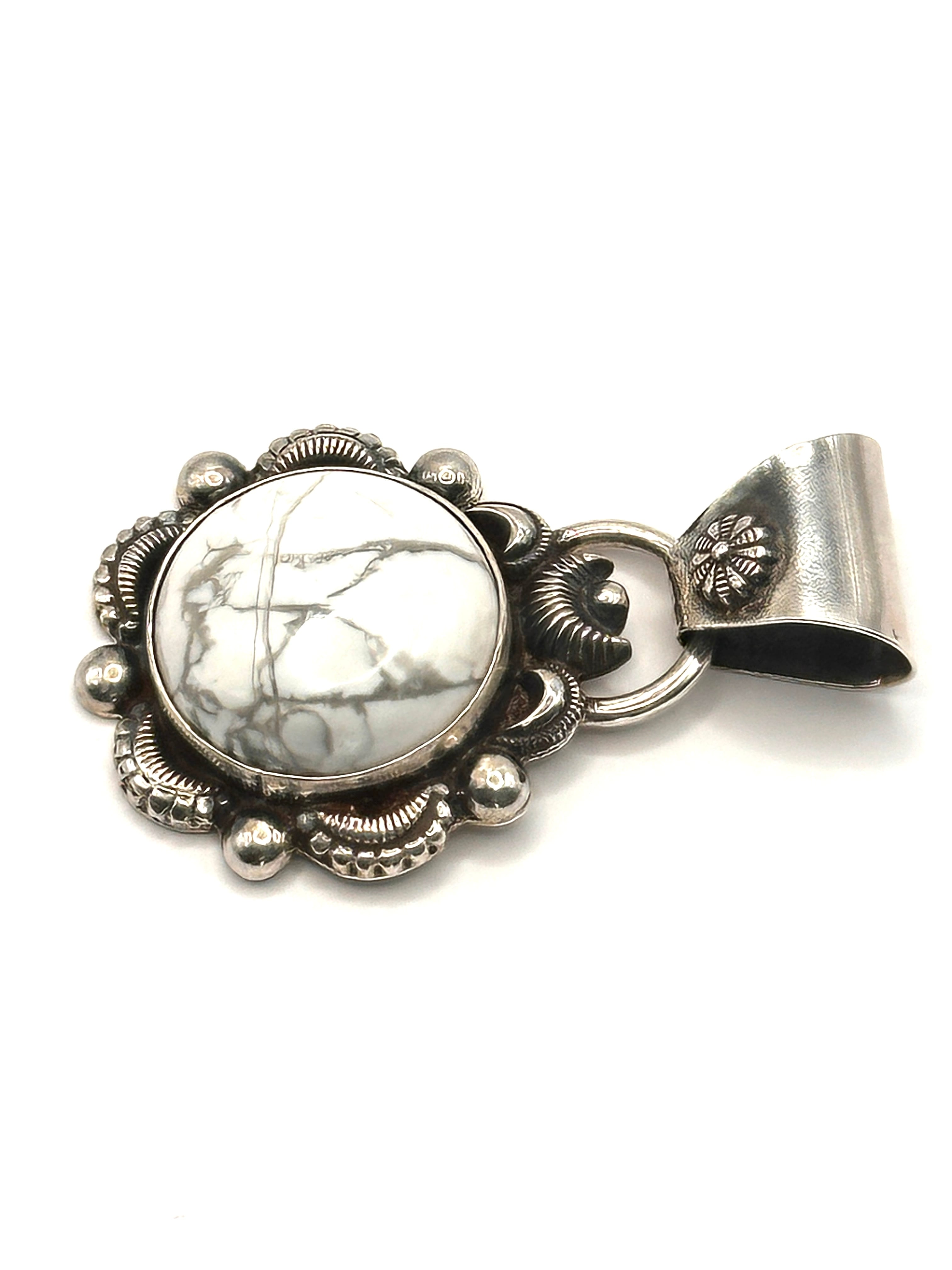 Ericka Nicolas Begay White Turquoise Pendant Top | OLD HANNNA