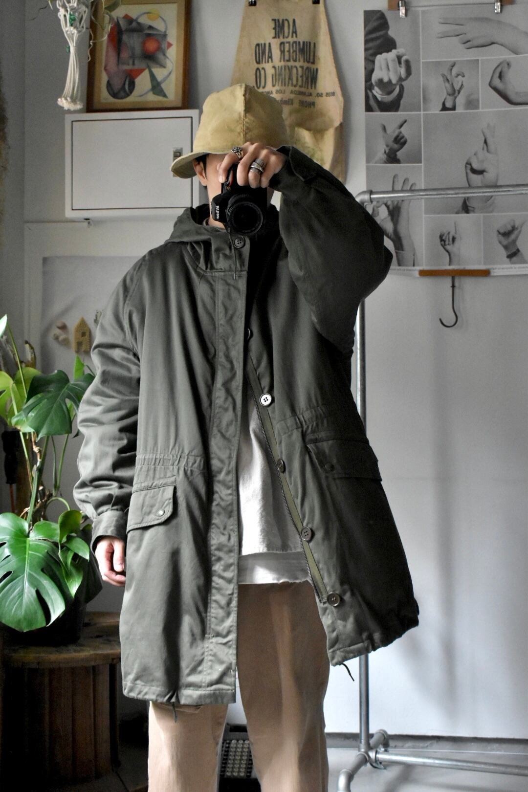 70's- vintage “French army“ “M-64 field parka“ “with liner | KEY