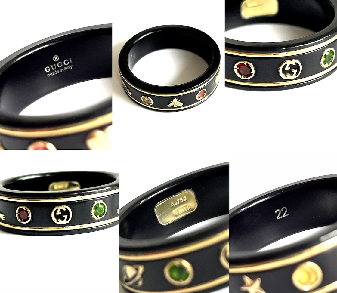 GUCCI グッチ 2021～2022 新作モデル K18 YG ビー スター 
