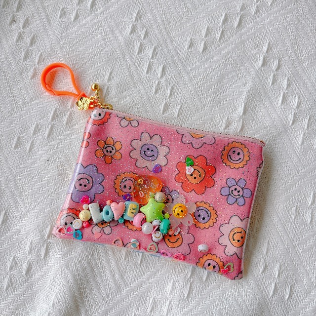 スマイルフラワー☆シャカシャカポーチ