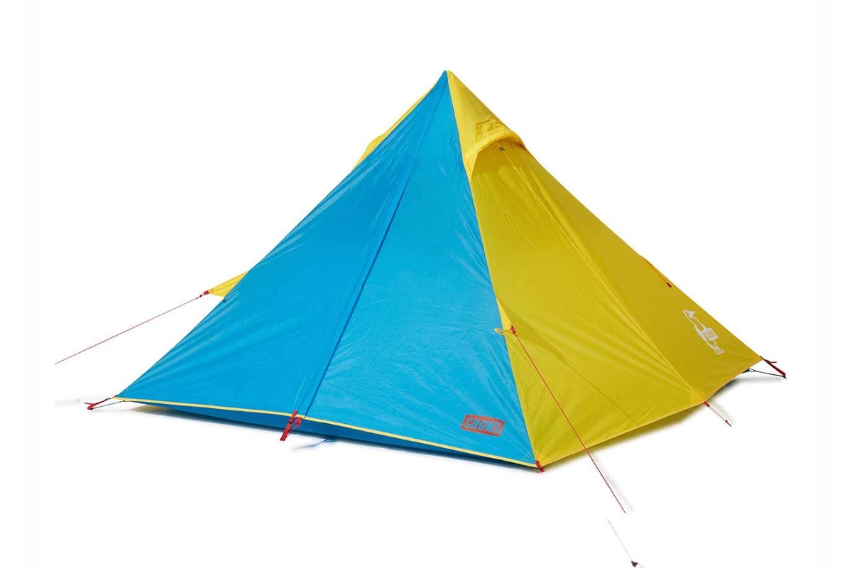 チャムス BOOBY TEEPEE 2人用 イエロー ブルー チャムス ブービーティピー イエロー/ブルー 中古 | TENTALアウトレット