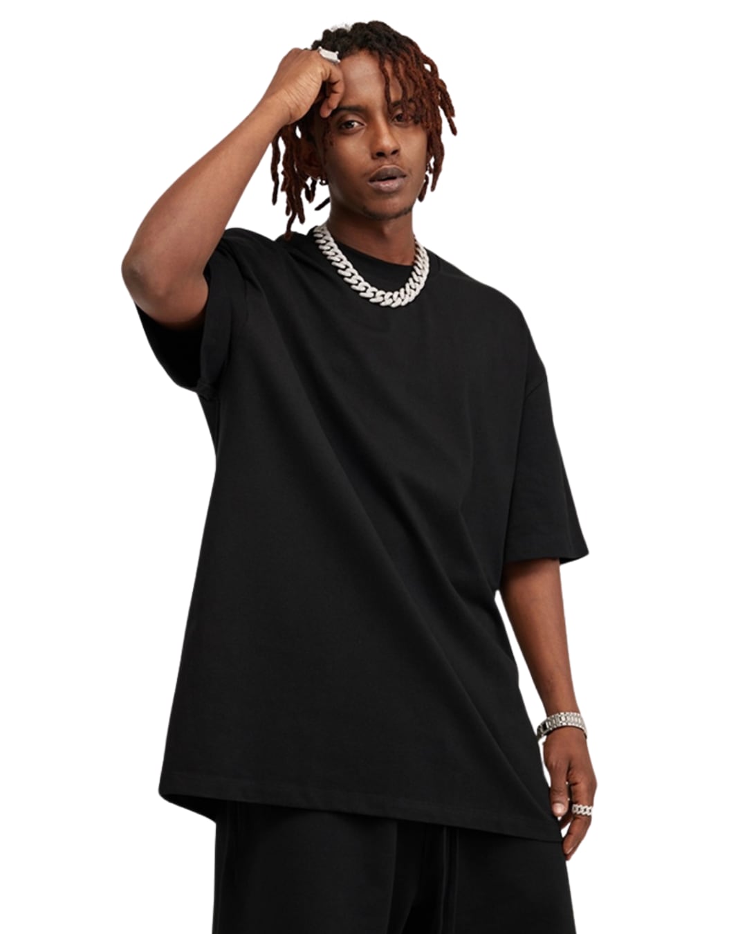 【お急ぎ発送】ルーズハーフスリーブTシャツ(T00025)