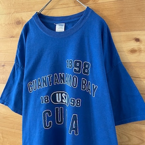 【GILDAN】キューバ グアンタナモ湾収容キャンプ プリント Tシャツ XL ビッグサイズ US古着 アメリカ古着