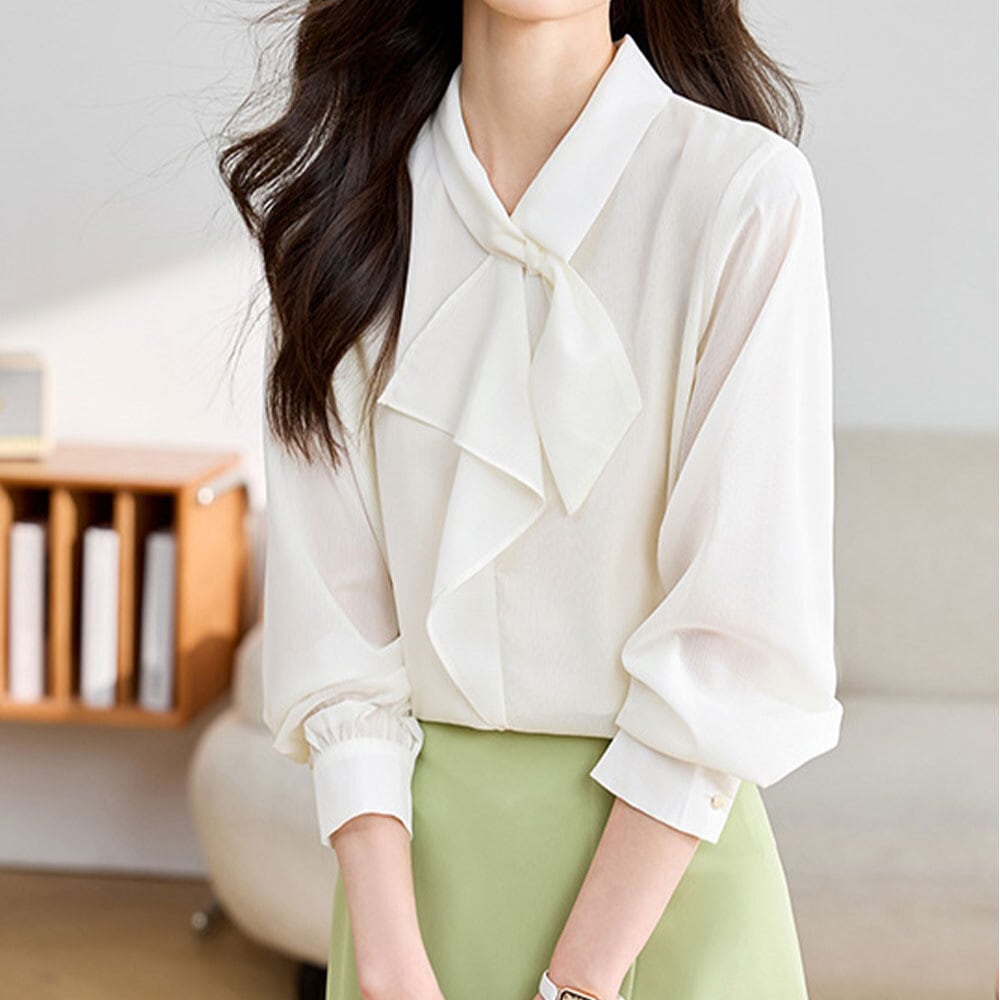 リボンタイ ブラウス レディース 春夏秋 きれいめ 大人 かわいい おしゃれ フォーマル 通勤 ビジネス OL オフィス 参観日 入学式 卒園式 大人可愛い 大人女子