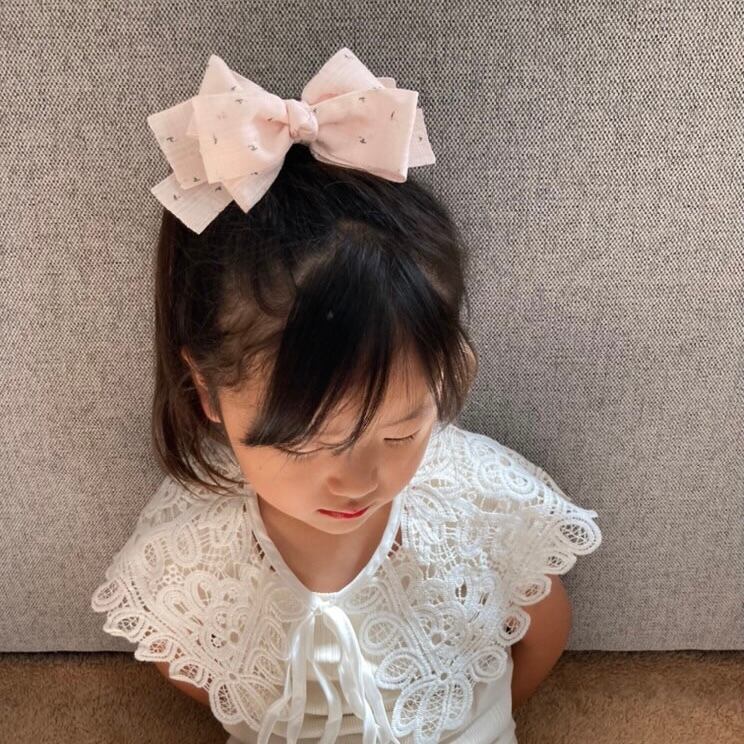 花柄レースリボン ベビーヘアクリップ ヘアピン ヘアゴム ヘア