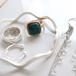 SET ITEMS || 【通常商品】 GREEN STONE & SILVER 5 SET || 5 ITEMS || SILVER || CRSR0626D